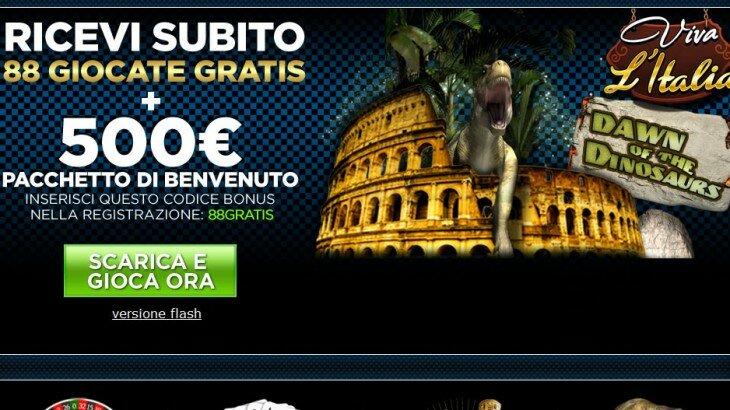88 Giocate Gratis + Bonus fino a 500 Euro!