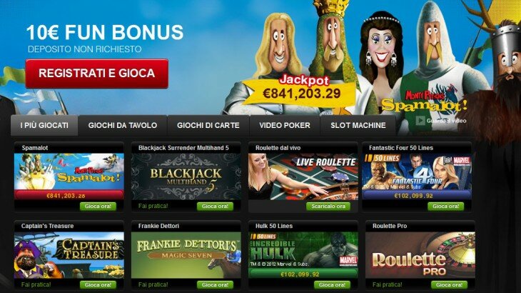 Bonus 10€ Gratis senza deposito da Titan